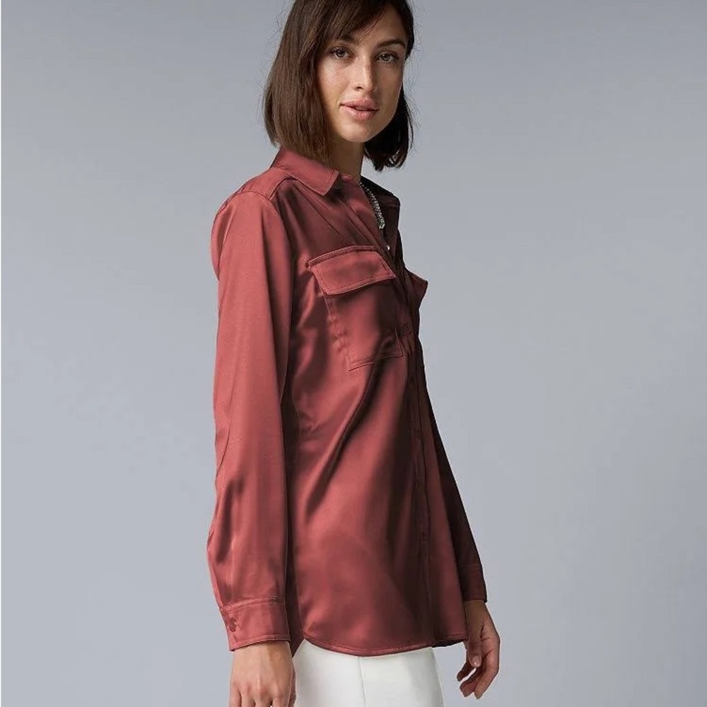 Simply Vera Vera Wang Long Sleeve Button Down Shirt